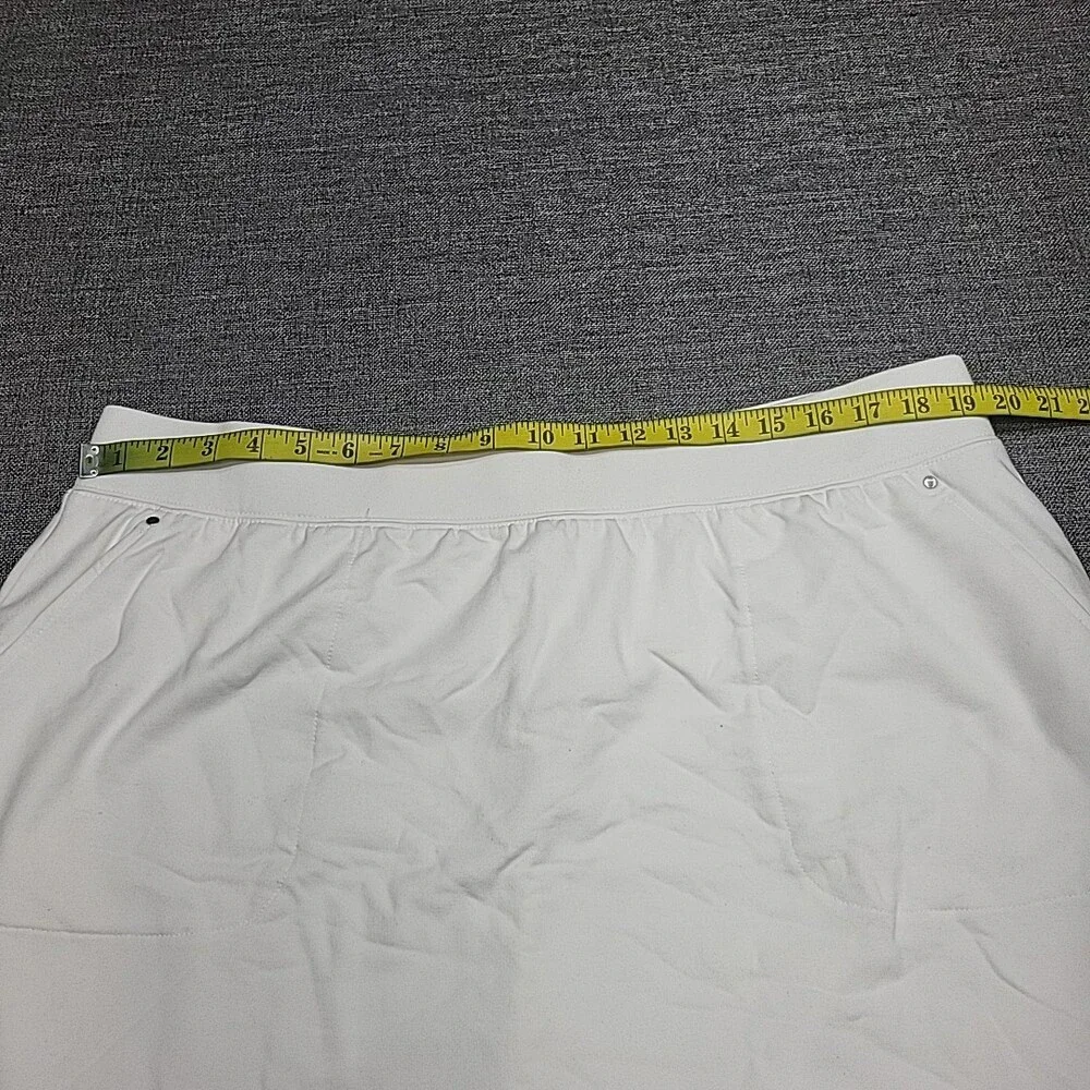 Sport Savvy Womens French Terry Pull On Skort X-Large Size White Skirt w Shorts